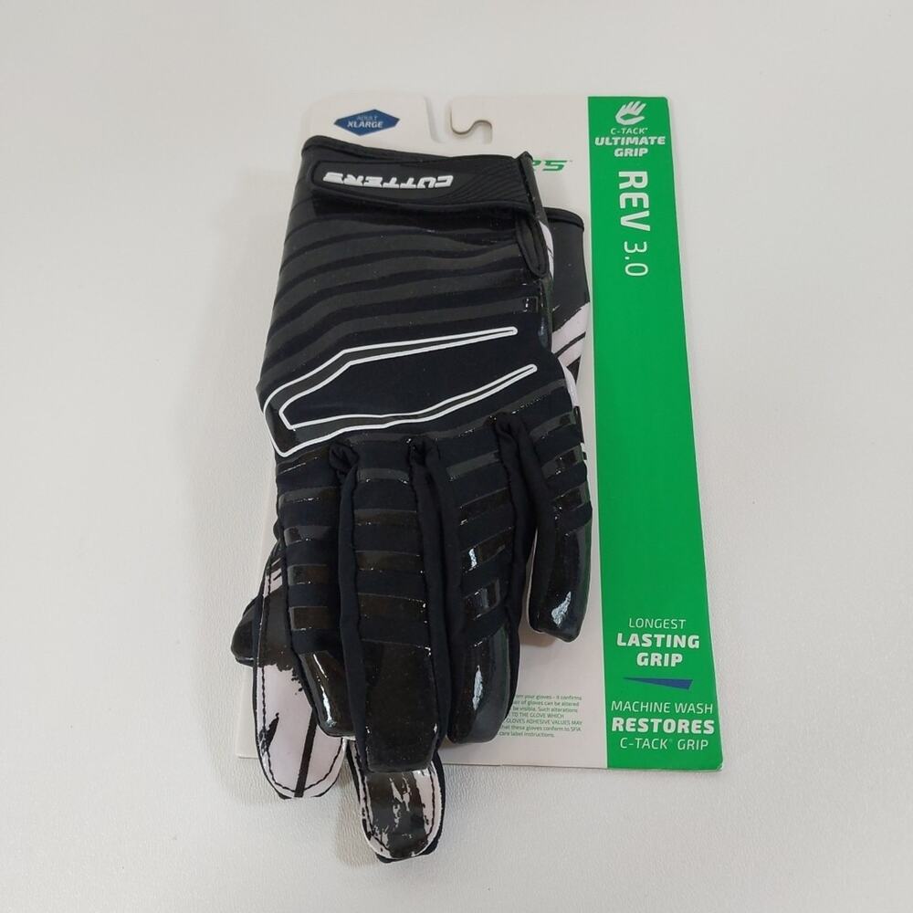 Cutters Rev 3.0‎ C-Tack Ultimate Grip Green Sport Football Gloves Adult XL